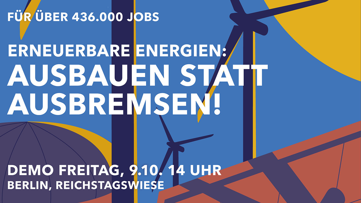 Demo Erneuerbare Energien in Berlin